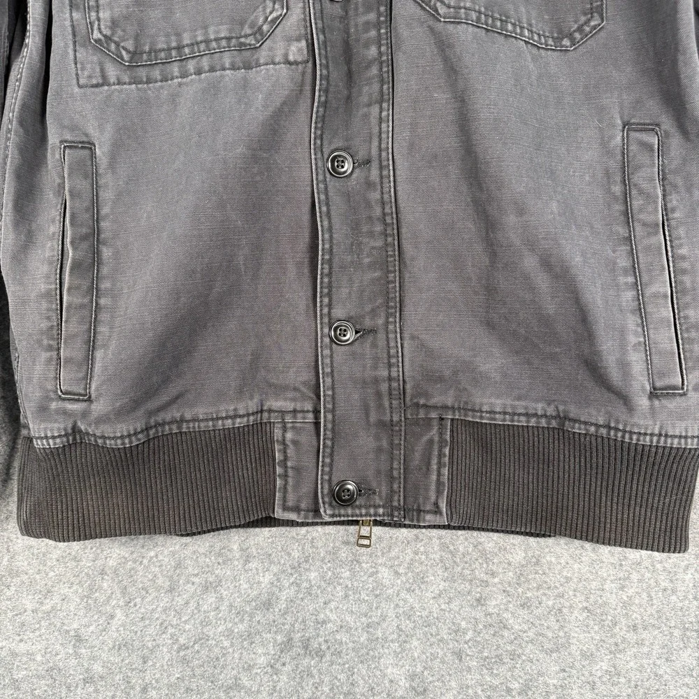 Koto Zip Up Jacket Unisex S-P Military Utility Field Buttons Pockets Black Denim